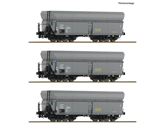 Roco 6600325 CSD Fads/Wap Self Unloading Hopper Wagon Set (3) IV HO Gauge