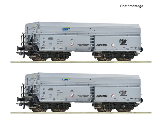 Roco 6600328 PKP Fals Self Unloading Hopper Wagon Set (2) V HO Gauge