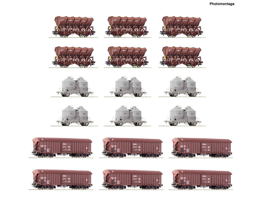 Roco 6600330 Shunting Yard Bulk Wagon Retailer Display Pack (18) HO Gauge
