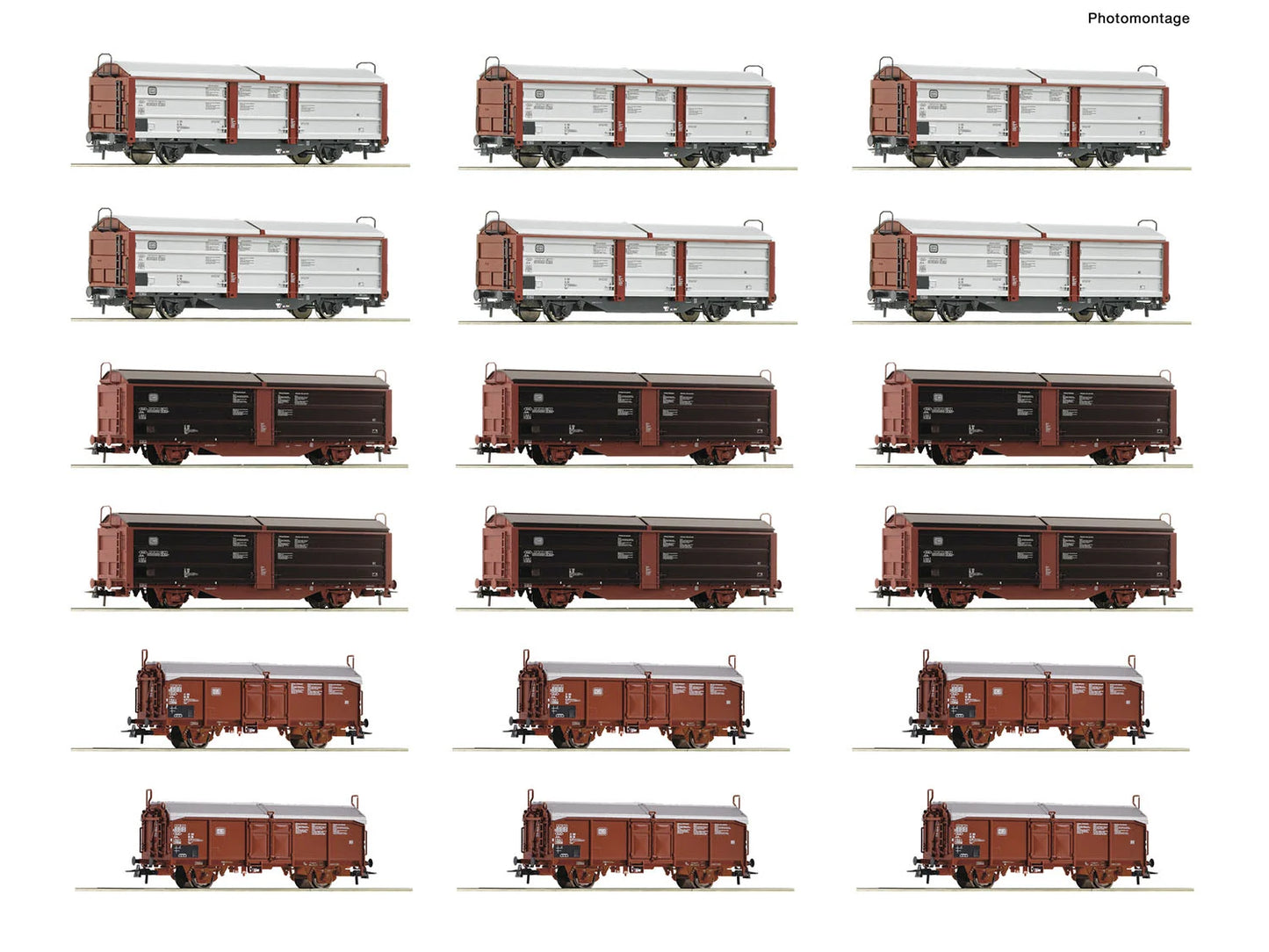 Roco 6600340 Shunting Yard Sliding Wall Wagon Retailer Display Pack(18) HO Gauge