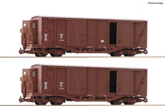 Roco OBB GGm/s Bogie Van Set (2) IV RC6640001 HO Gauge