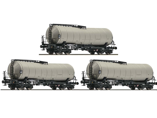 Roco DR ZZhs Bogie Tank Wagon Set (3) IV RC6680001 TT Gauge