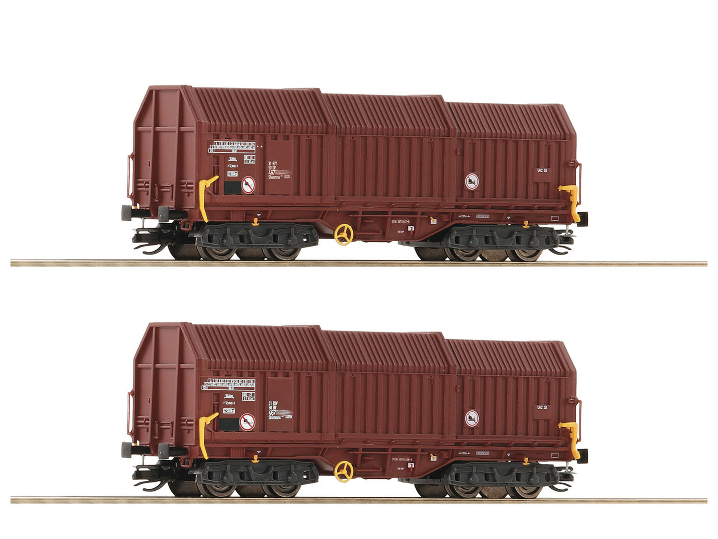 Roco DR Shimmns Telescopic Covered Wagon Set (2) IV RC6680009 TT Gauge