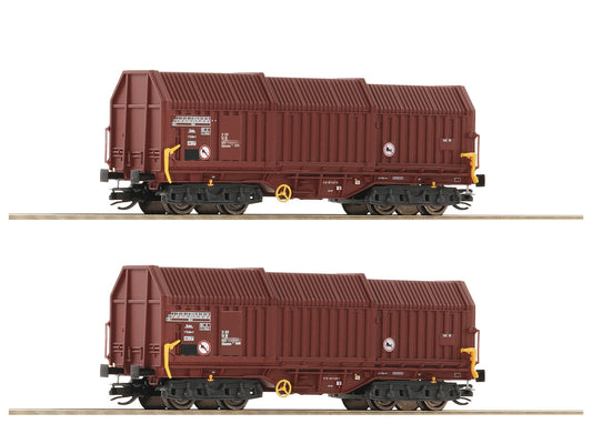 Roco DR Shimmns Telescopic Covered Wagon Set (2) IV RC6680009 TT Gauge