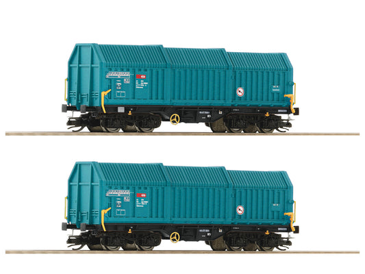 Roco SBB Shimmns Telescopic Hood Wagon Set (2) VI RC6680014 TT Gauge
