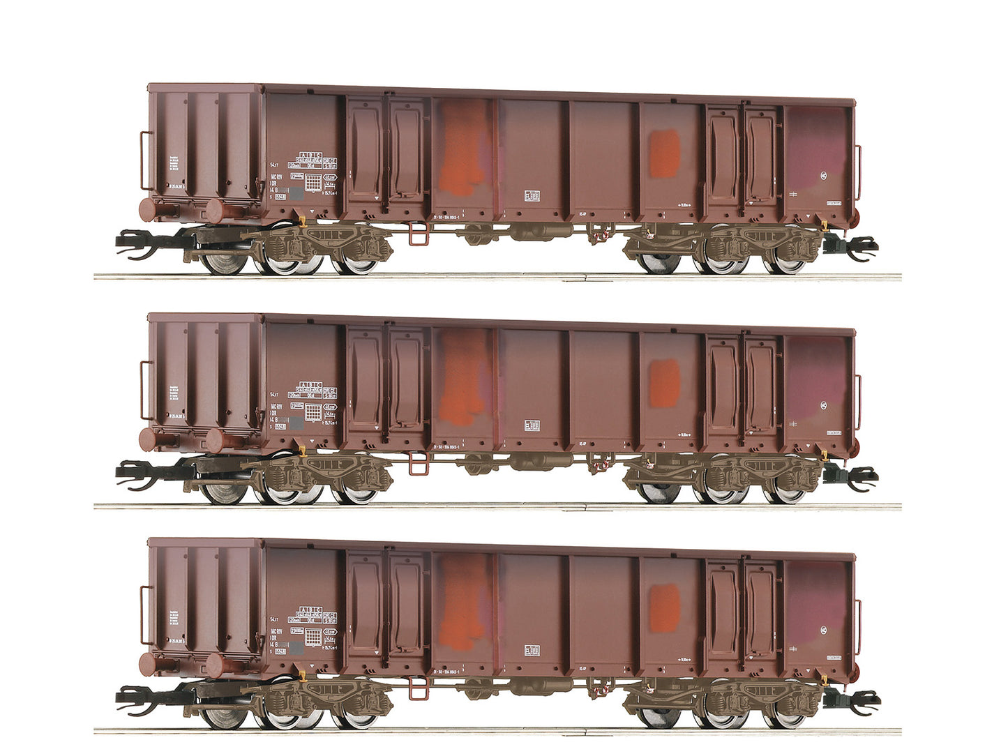 Roco DB Eas Weathered Gondola Set (3) IV RC6680017 TT Gauge