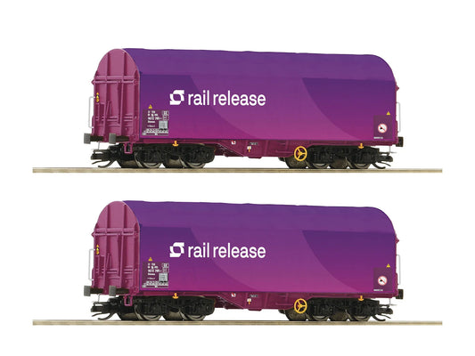 Roco Rail Release Shimmns Tarpaulin Wagon Set (2) VI RC6680024 TT Gauge
