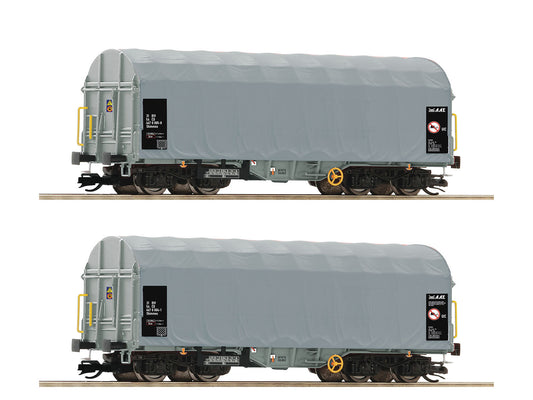 Roco CD Cargo Shimmns Tarpaulin Wagon Set (2) VI RC6680025 TT Gauge