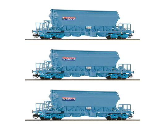 Roco NACCO Taoos Bogie Hopper Wagon Set (3) VI RC6680031 TT Gauge