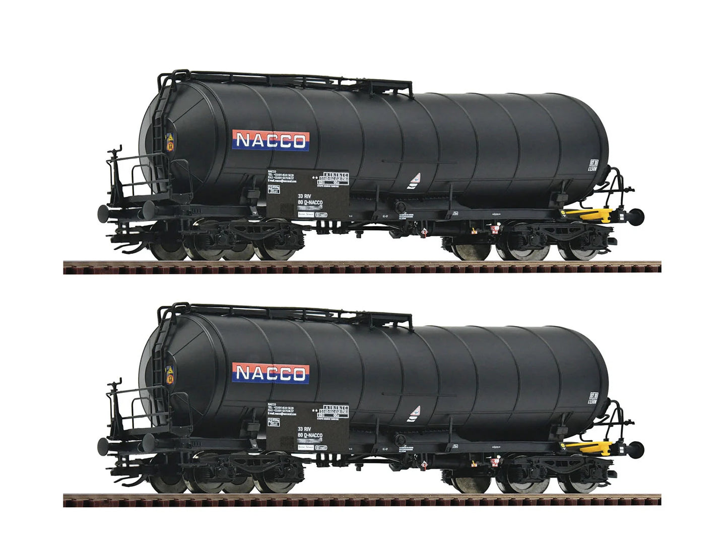 Roco NACCO Bogie Tank Wagon Set (2) V RC6680035 TT Gauge