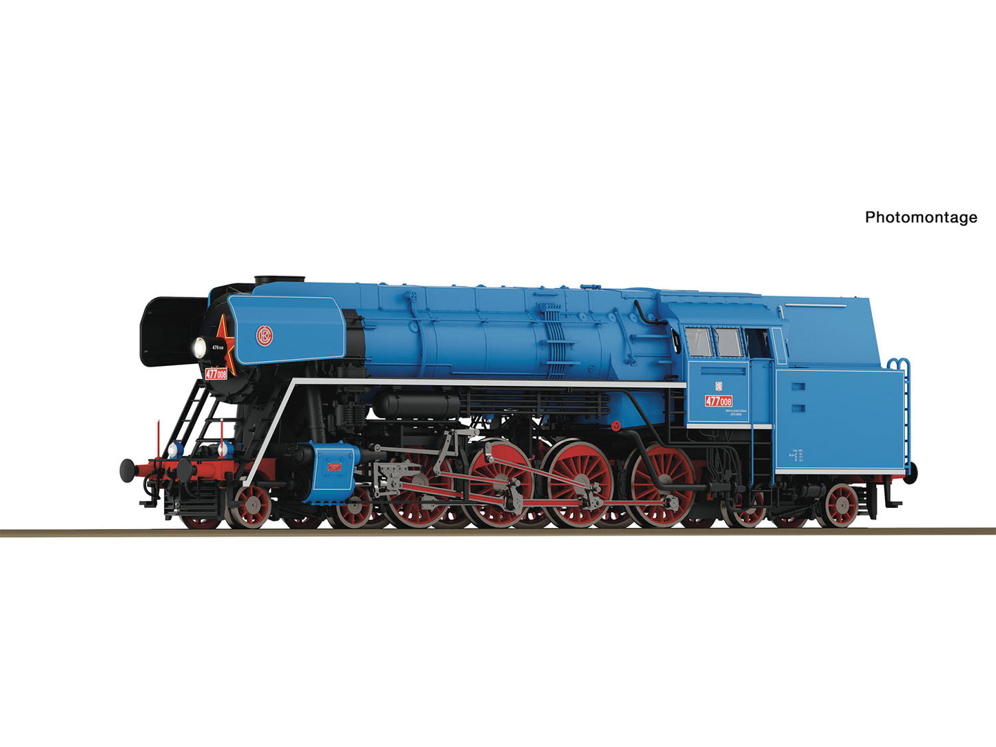 Roco 7110033 CSD Rh477 008 Steam Locomotive III (DCC-Sound) HO Gauge