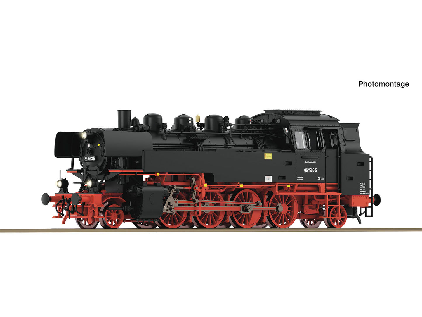 Roco 7120032 DR BR86 1563-5 Steam Locomotive IV (~AC-Sound) HO Gauge