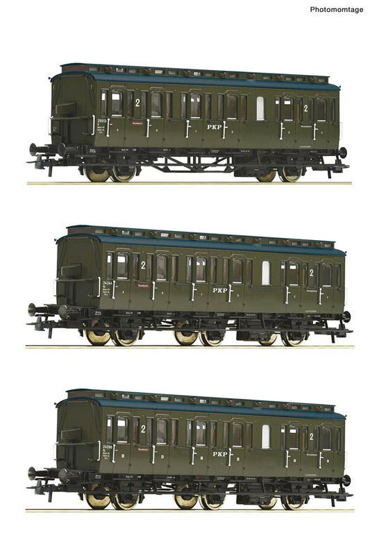 Roco 74020 PKP Coach Set (3) IV HO