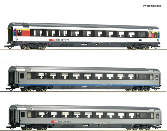 Roco 74022 SBB EC7 Eurocity Coach Set 2 (3) VI HO