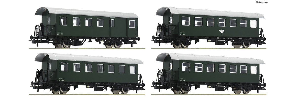 Roco OBB Ribbed Coach Set (4) III RC74026 HO Gauge