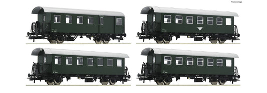Roco OBB Ribbed Coach Set (4) III RC74026 HO Gauge