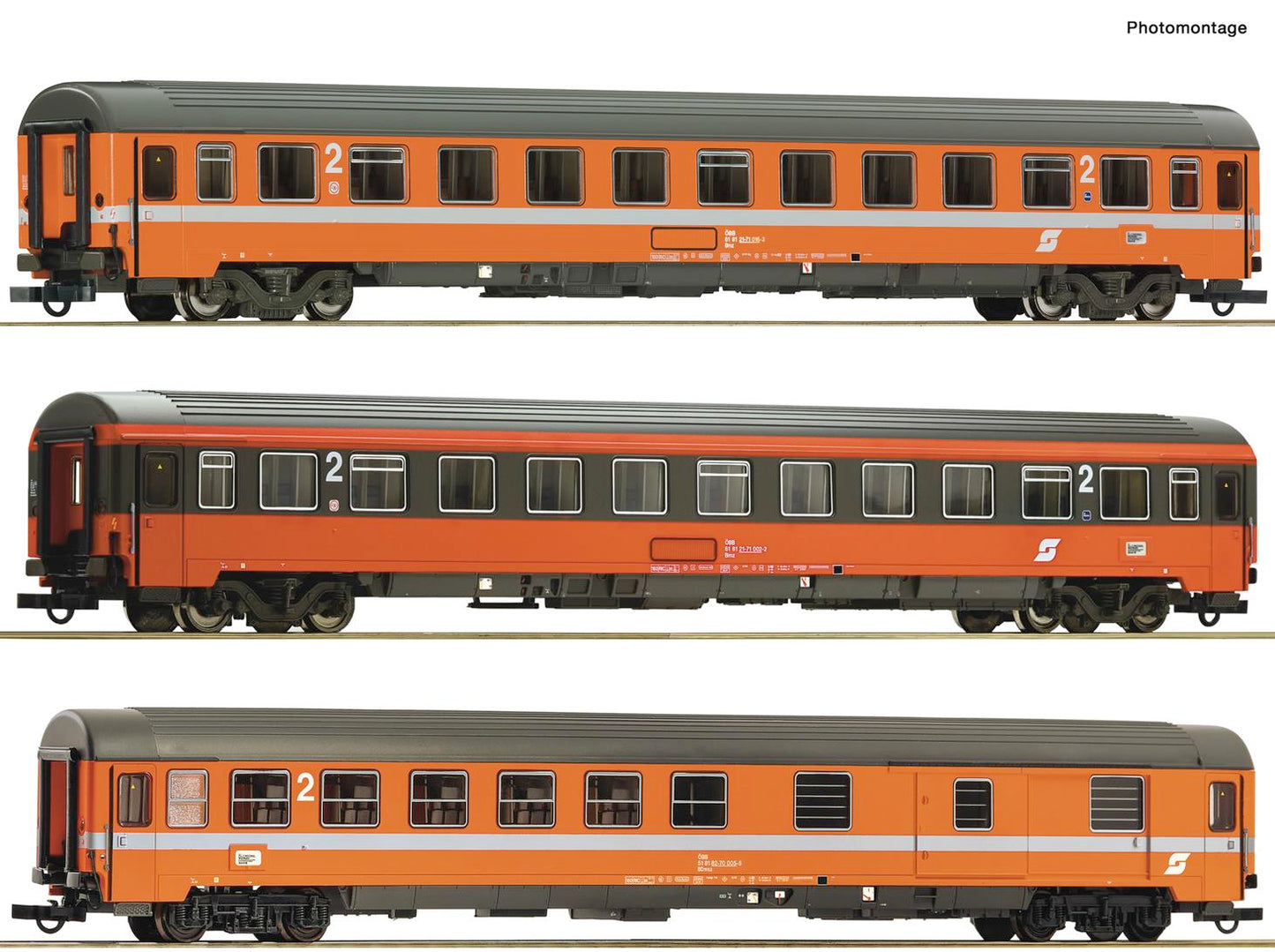 Roco 74043 OBB EC60 Maria Theresia Coach Set 1 (3) IV HO