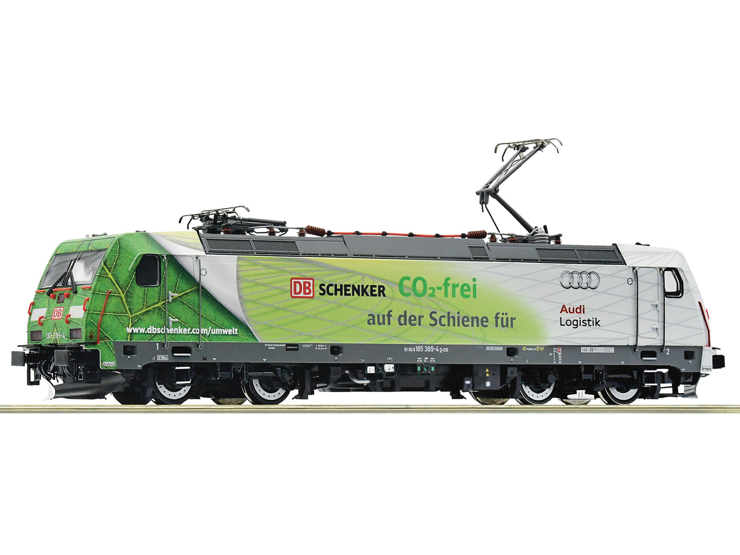 Roco DBAG BR185 389-4 CO2 Frei Electric Loco VI (~AC-Sound) HO Gauge RC7520015