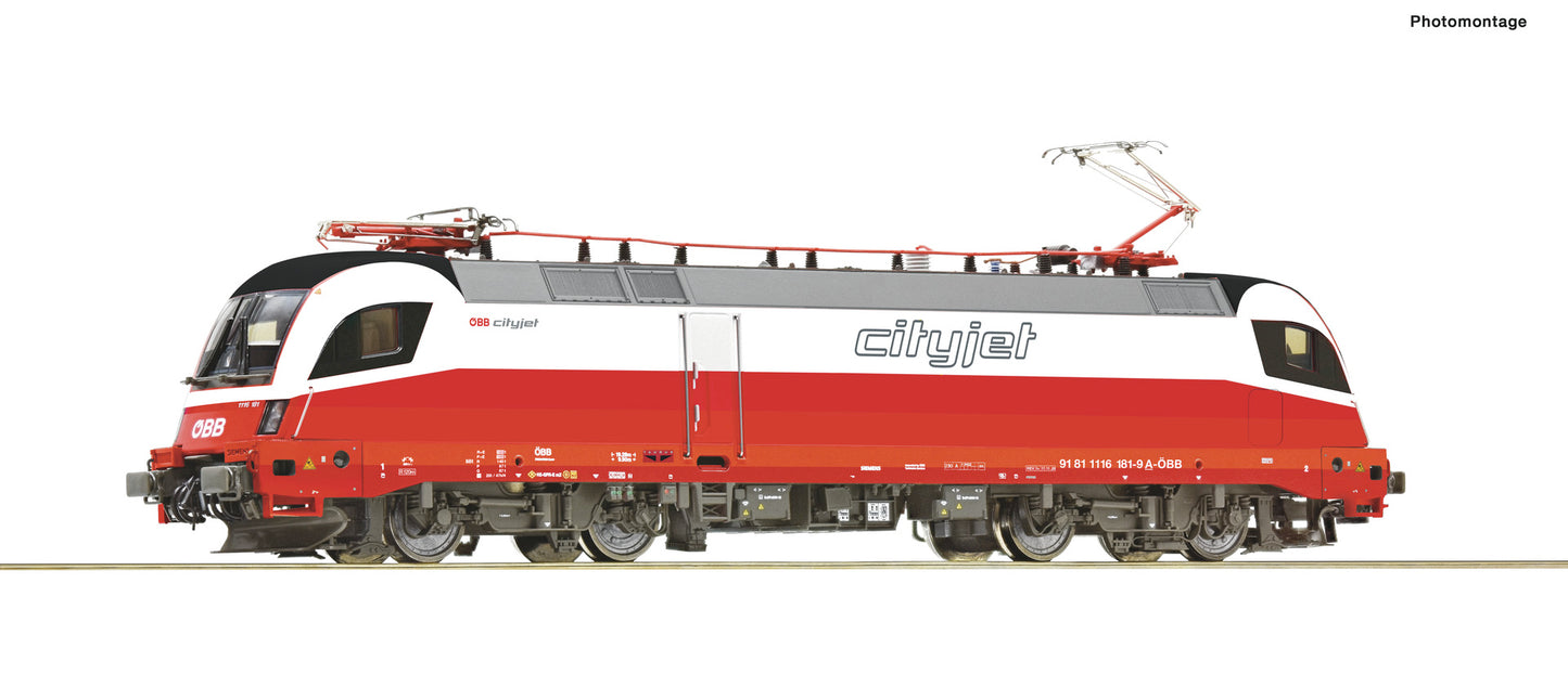 Roco OBB Cityjet Rh1116 Electric Locomotive VI (~AC-Sound) RC7520024 HO Gauge
