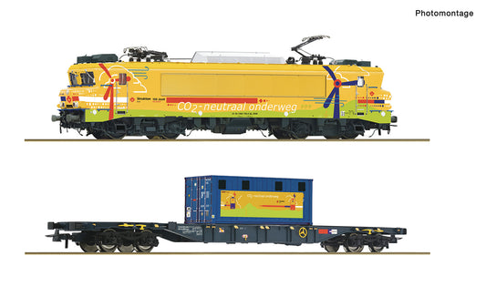Roco Strukton Rail 1756 Loco & Battery Wagon VI (~AC-Sound) RC7520117 HO Gauge