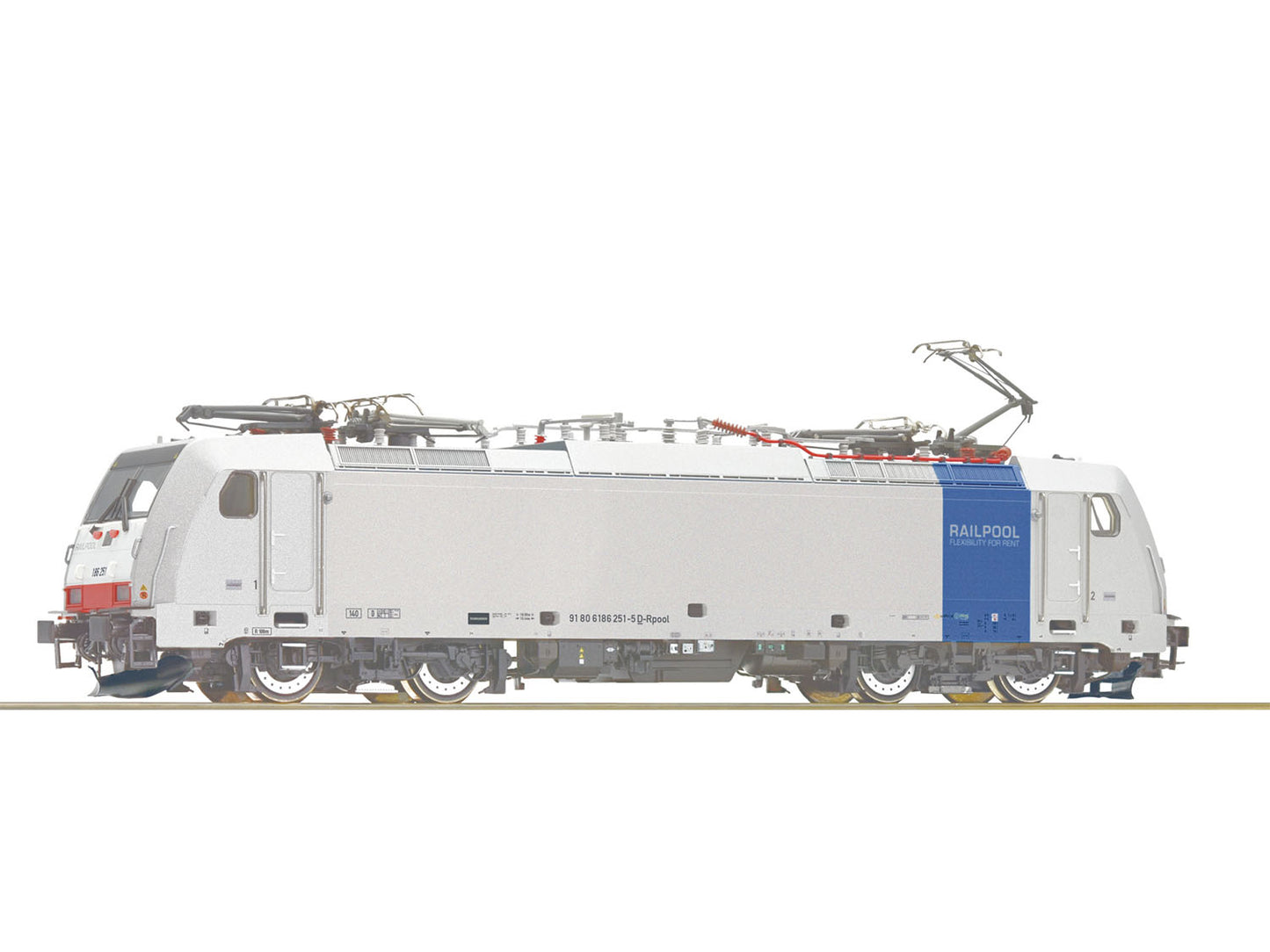 Roco 7520161 Railpool BR186 251-5 Electric Locomotive VI (~AC-Sound) HO Gauge