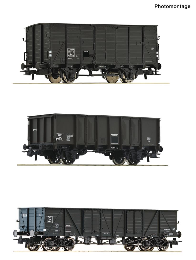 Roco 76004 SNCF Wagon Set (3) III HO