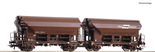 Roco OBB Tdrrs Swivel Roof Hopper Double Wagon Unit V HO Gauge RC76022
