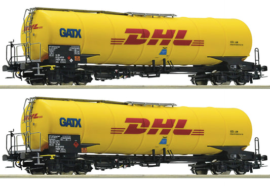 Roco GATX/DHL Zans Bogie Tank Wagon Set (2) VI HO Gauge RC76024