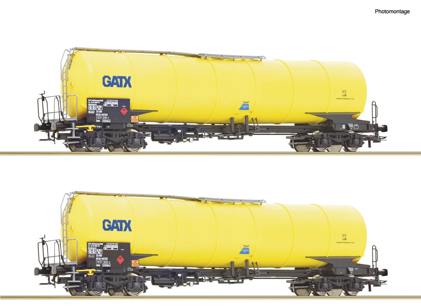 Roco GATX Zacns Bogie Tank Wagon Set (2) VI HO Gauge RC76025
