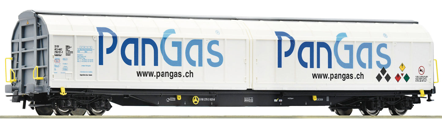 Roco AAE Habbillns Pan Gas Sliding Wall Bogie Wagon VI HO Gauge RC76487