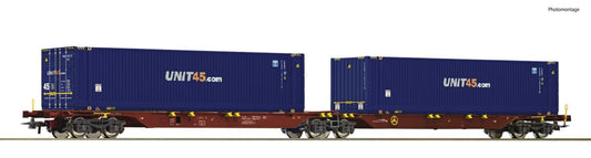 Roco 76634 Gysev Cargo Double Container Carrying Wagon VI HO