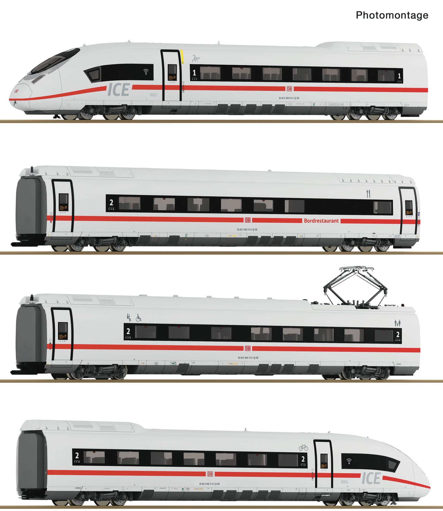 Roco DBAG ICE3neo BR408 4 Car EMU VI RC7700017 HO Gauge