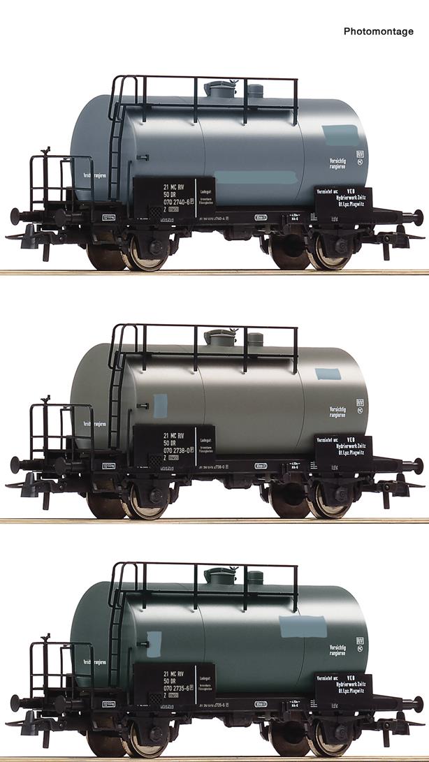 Roco 77021 DR Tank Wagon Set (3) IV HO
