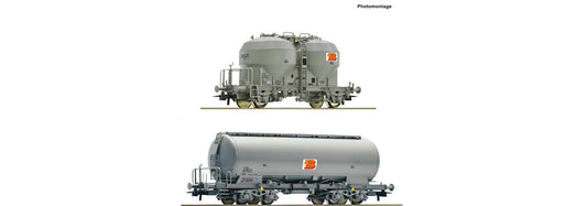 Roco SBB Ucs/Uaces Silo Wagon Set (2) IV RC77038 HO Gauge