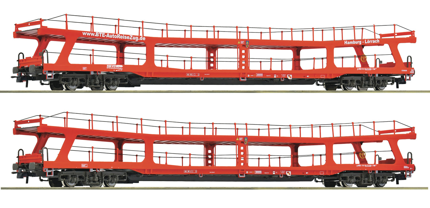 Roco BTE DDm Car Transporter Set (2) VI RC77047 HO Gauge