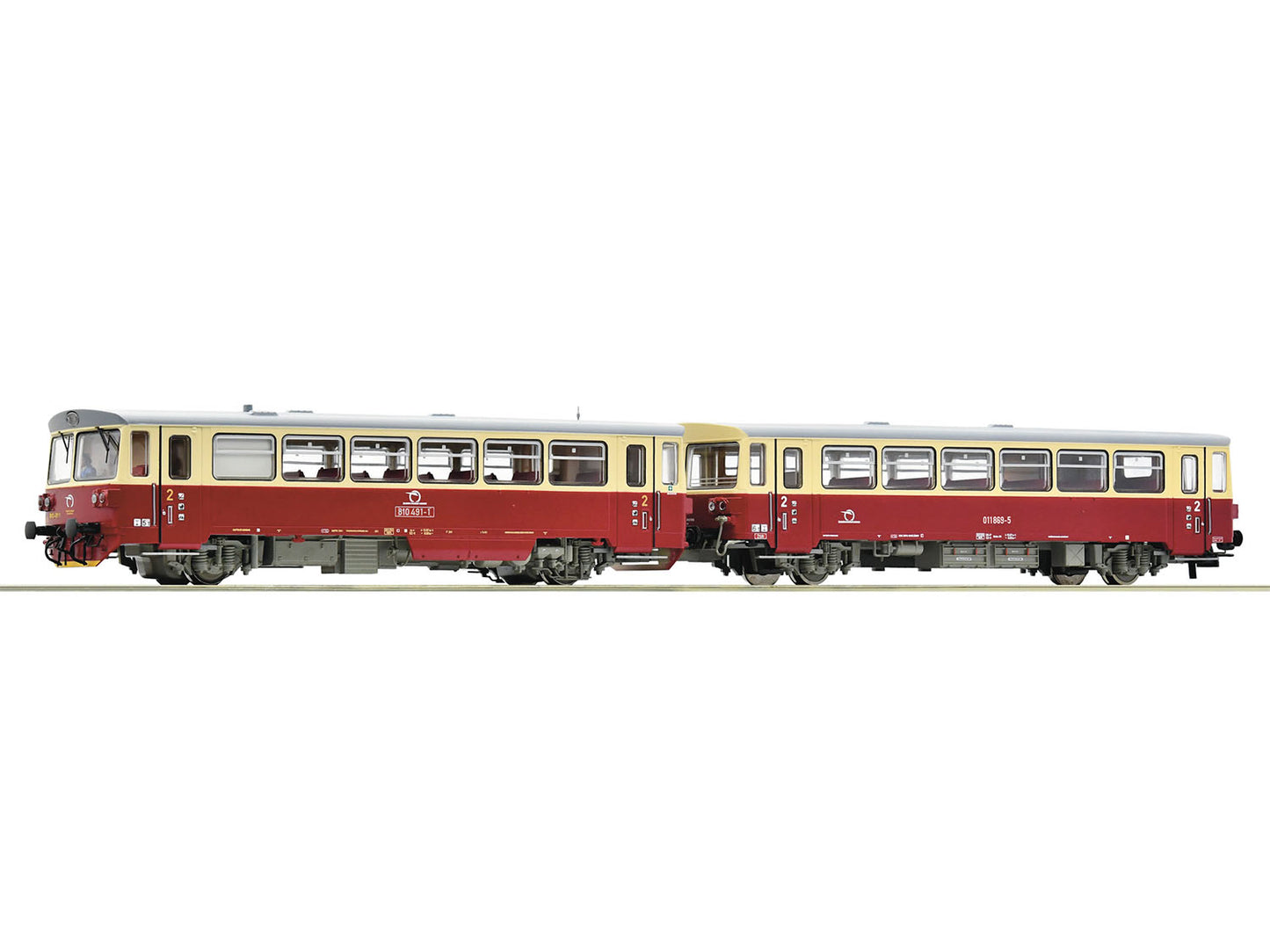 Roco ZSSK Rh810 491-1 Diesel Railcar & Trailer V (DCC-Sound) RC7710023 HO Gauge