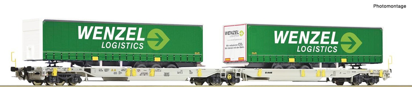Roco 77362 AAE Articulated Double Pocket Wagon VI HO