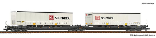 Roco 77390 KombiVerkehr Sdggmrs738 Double Pocket Wagon DB Schenker VI HO