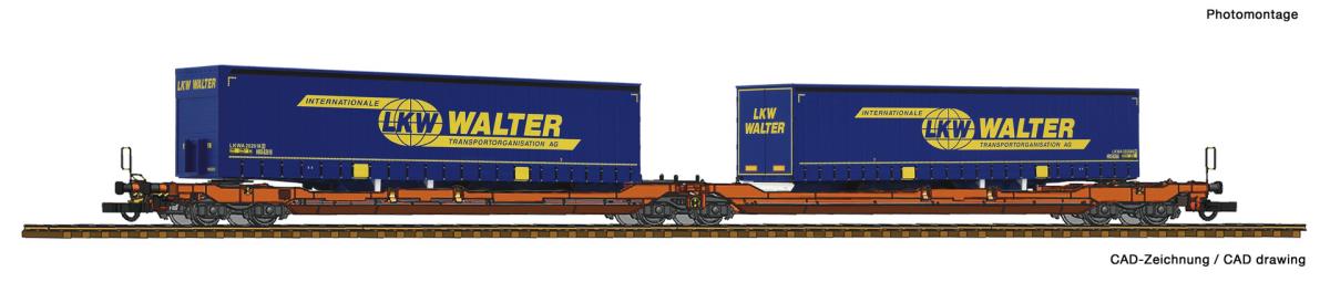 Roco Wascosa Sdggmrs738 Double Pocket Wagon LKW Walter VI RC77393 HO Gauge