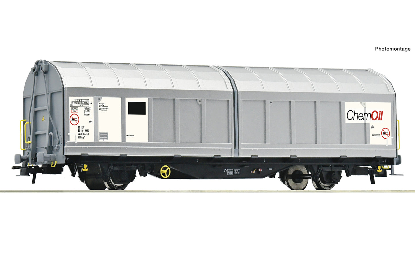 Roco AAE Cargo Hbbins CemOil Sliding Wall Wagon VI RC77491 HO Gauge