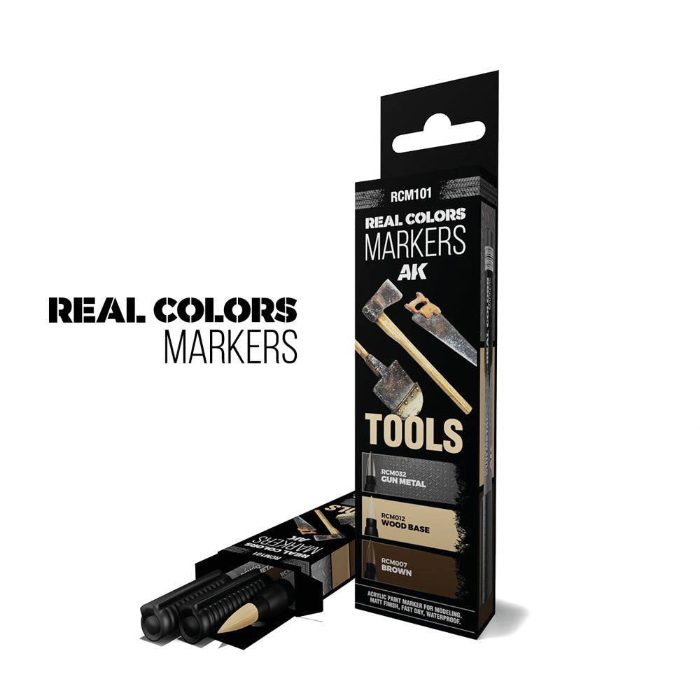 AK Interactive Real Colours Markers - Tools - Set of 3 RCM101