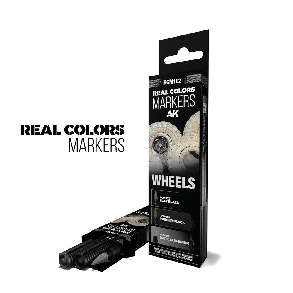 AK Interactive Real Colours Markers - Wheels - Set of 3 RCM102