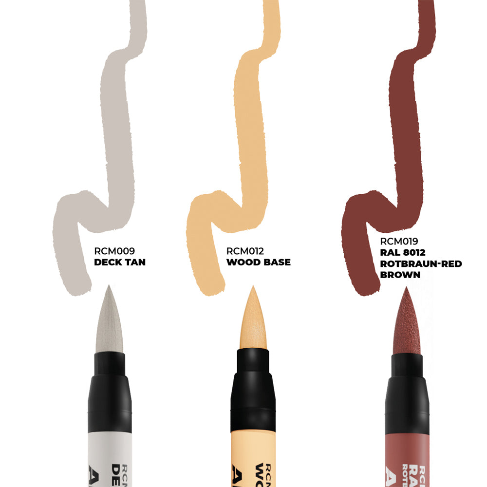 AK Interactive Real Colours Markers - Ships & Decks - Set of 3 RCM104