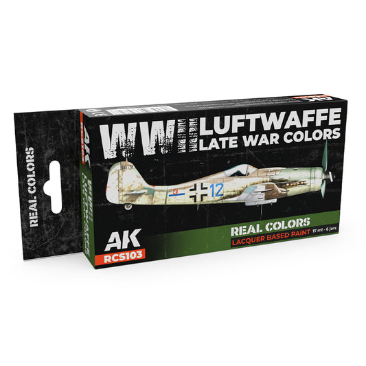 AK Interactive RCS103 WWII Luftwaffe Late War Colours Lacquer-Based Paint Set