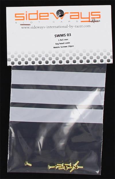 Sideways SWMS-03 Metric Screws 9x5mm (10) for MM Big Head 1:32