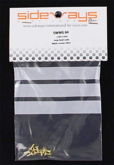 Sideways SWMS-04 Metric Screws 9x5.3mm (10) for MM Large Head 1:32