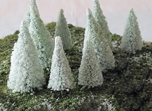 Rock Island Hobby 24201 Snow Covered Dense Pine Trees 50mm (12)