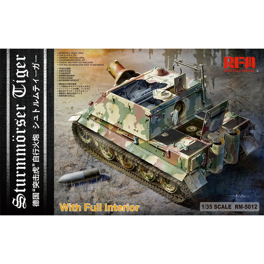 Ryefield Models 5012 Sturmmorser Tiger Tank 1:35 Plastic Model Tank Kit