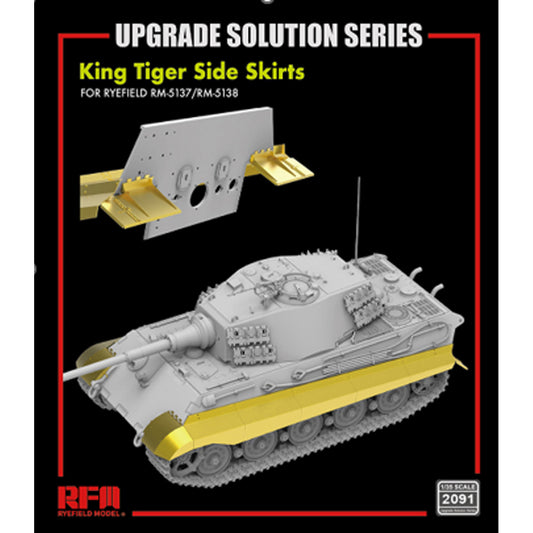 Ryefield 2091 King Tiger Side Skirts 1:35 Model Kit Upgrade Part