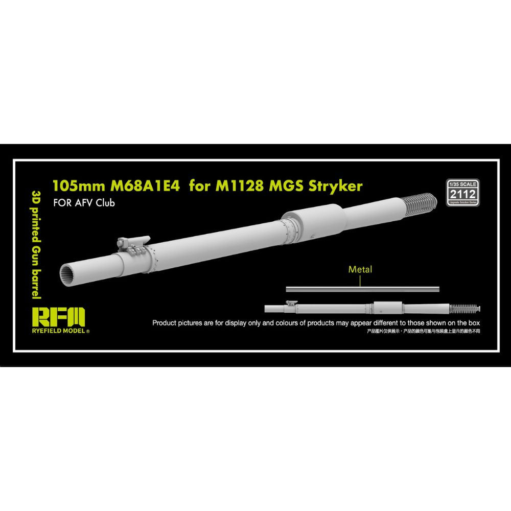 Ryefield 2112 3D Printed Gun Barrel for Ryefield 5148 M1128 Stryker